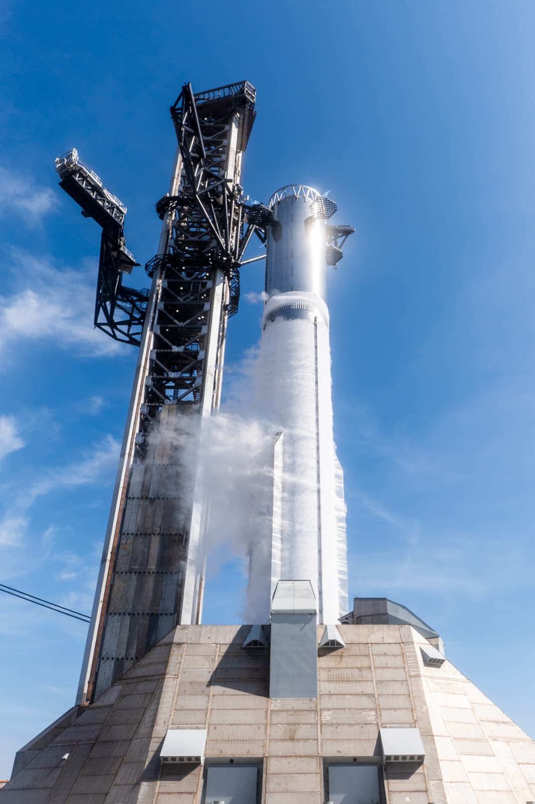 SpaceX launch tower